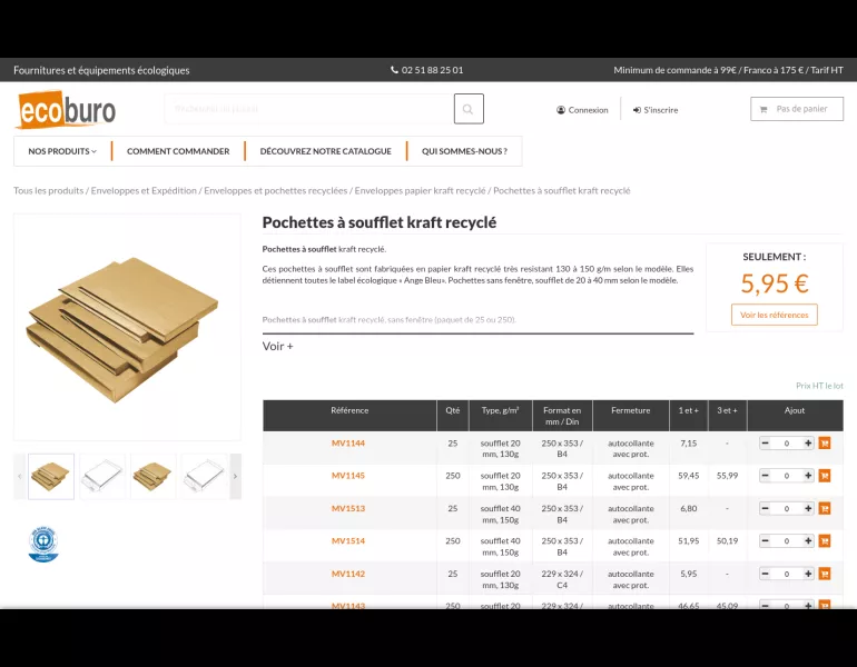 Module OroCommerce de gestion de gamme de produits