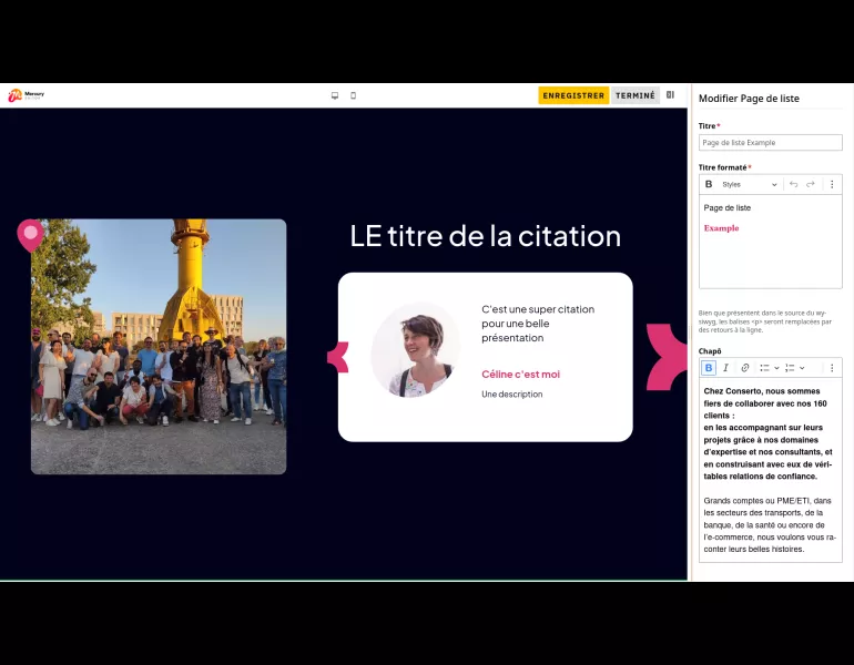Exemple de rendu