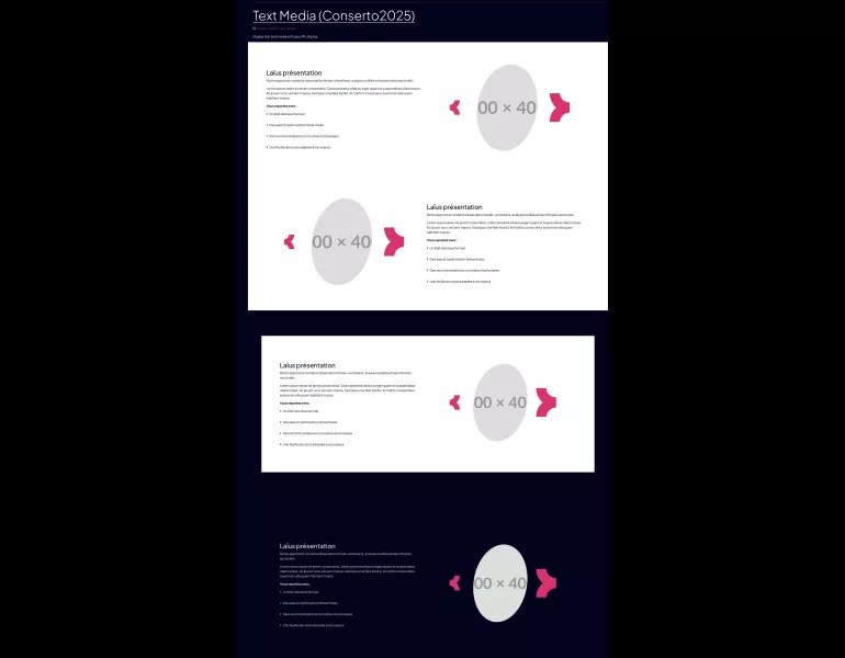 Exemple de composant texte et media