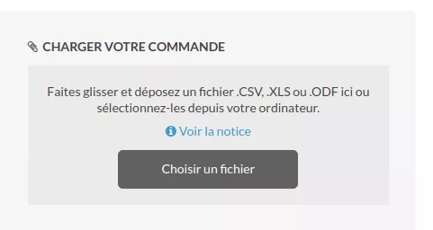 Orocommerce commande rapide Excel