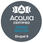 Acquia Certified Drupal 8 Grand Master badge